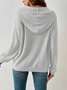 Sweat-shirts Rayé Décontracté Printemps / Automne Polyester Sweat-shirt à Capuche Micro-élasticité Ample Manches Longues Régulier pour Femmes