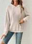 Sweat-shirts Rayé Décontracté Printemps / Automne Polyester Sweat-shirt à Capuche Micro-élasticité Ample Manches Longues Régulier pour Femmes