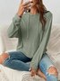 Sweat-shirts Rayé Décontracté Printemps / Automne Polyester Sweat-shirt à Capuche Micro-élasticité Ample Manches Longues Régulier pour Femmes
