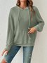 Sweat-shirts Rayé Décontracté Printemps / Automne Polyester Sweat-shirt à Capuche Micro-élasticité Ample Manches Longues Régulier pour Femmes