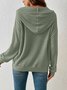 Sweat-shirts Rayé Décontracté Printemps / Automne Polyester Sweat-shirt à Capuche Micro-élasticité Ample Manches Longues Régulier pour Femmes