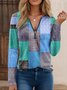 Chemisiers1 Femmes Décontracté Plain Printemps / Automne Micro-élasticité Quotidien Ample Jersey Manches Longues Régulier