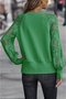 Chemisiers1 Décontracté Bloc de Couleur Printemps / Automne Micro-élasticité Ample Jersey Col Roulé Régulier Régulier pour Femmes