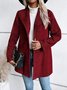 Col Châle Manches Longues Poids lourd Plaid Blouson pour Femmes