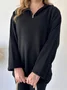 Deux Pièces Ensembles Femmes Décontracté Plain Printemps / Automne Tricoté Naturel Ample Taille Élastique Régulier Élasticité moyenne