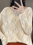 Pulls Décontracté Plain Printemps / Automne Quotidien Laine/Tricot Régulier Droit Régulier Non pour Femmes