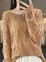 Pulls Décontracté Plain Printemps / Automne Quotidien Laine/Tricot Régulier Droit Régulier Non pour Femmes