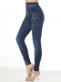 Pantalons De Yoga Femmes Décontracté Floral Toutes Les Saisons Polyester Naturel à Haute Élasticité Quotidien Legging Droit