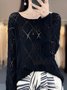 Pulls Décontracté Plain Printemps / Automne Quotidien Laine/Tricot Régulier Droit Régulier Non pour Femmes