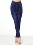 Pantalons De Yoga Femmes Décontracté Plain Toutes Les Saisons Polyester à Haute Élasticité Serré Pantalon à la cheville Droit Régulier