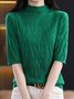 Pulls Femmes Décontracté Plain Printemps / Automne Coupe Régulière Laine/Tricot Régulier Droit Élasticité moyenne Non
