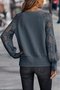 Chemisiers1 Décontracté Bloc de Couleur Printemps / Automne Micro-élasticité Ample Jersey Col Roulé Régulier Régulier pour Femmes