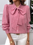 Chemises Femmes Décontracté Printemps / Automne Plaid Polyester Quotidien Ample Régulier Régulier Col de Chemise