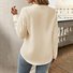 Chemisiers1 Décontracté Plain Printemps / Automne Polyester Aucune élasticité Quotidien Régulier Boucle Non pour Femmes