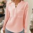 Chemisiers1 Décontracté Plain Printemps / Automne Polyester Aucune élasticité Quotidien Régulier Boucle Non pour Femmes