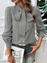 Chemises Femmes Décontracté Printemps / Automne Plaid Polyester Quotidien Ample Régulier Régulier Col de Chemise
