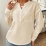 Chemisiers1 Décontracté Plain Printemps / Automne Polyester Aucune élasticité Quotidien Régulier Boucle Non pour Femmes