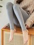 Pantalons De Yoga Femmes Plain Décontracté Hiver à Haute Élasticité Quotidien Serré Long Legging Droit