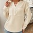 Chemisiers1 Décontracté Plain Printemps / Automne Polyester Aucune élasticité Quotidien Régulier Boucle Non pour Femmes