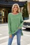 T-shirts Décontracté Plain Printemps / Automne Quotidien Manches Longues Col Rond Mi-long Régulier Élasticité moyenne pour Femmes