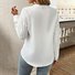 Chemisiers1 Décontracté Plain Printemps / Automne Polyester Aucune élasticité Quotidien Régulier Boucle Non pour Femmes
