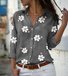 Chemises Décontracté Floral Printemps / Automne Dentelle Aucune élasticité Quotidien Manches Longues Droit Col de Chemise pour Femmes