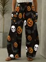 Pantalons Décontracté Printemps / Automne Toussaint Aucune élasticité Ample Coton Et Lin Pantalon droit Droit Régulier pour Femmes