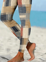 Pantalons De Yoga Décontracté Toutes Les Saisons Abstrait Plaid à Haute Élasticité Quotidien Serré Long Legging Régulier pour Femmes