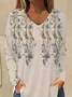 Chemisiers1 Décontracté Floral Printemps / Automne Micro-élasticité Quotidien Ample Meilleure vente Régulier Régulier pour Femmes