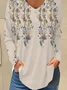 Chemisiers1 Décontracté Floral Printemps / Automne Micro-élasticité Quotidien Ample Meilleure vente Régulier Régulier pour Femmes