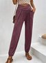 Pantalons Femmes Décontracté Plain Printemps / Automne Naturel Quotidien Ample Long Régulier Élasticité moyenne