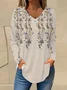 Chemisiers1 Décontracté Floral Printemps / Automne Micro-élasticité Quotidien Ample Meilleure vente Régulier Régulier pour Femmes