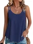 Camisole Femmes Décontracté Plain Été Jacquard Naturel Dentelle Sans Manches Régulier T.-N.-L.