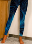 Pantalons De Yoga Décontracté Toutes Les Saisons Aléatoire Imprimé Quotidien Serré Pantalon coupe slim Long Droit Élasticité moyenne pour Femmes