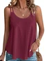Camisole Femmes Décontracté Plain Été Jacquard Naturel Dentelle Sans Manches Régulier T.-N.-L.