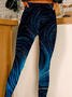 Pantalons De Yoga Décontracté Toutes Les Saisons Aléatoire Imprimé Quotidien Serré Pantalon coupe slim Long Droit Élasticité moyenne pour Femmes