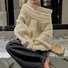 Pulls Femmes Décontracté Plain Printemps / Automne Naturel à Haute Élasticité Manches Longues Laine/Tricot O-Ligne Régulier
