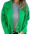 Élasticité moyenne à Col Revers Manches Longues Régulier Plain Manteau pour Femmes