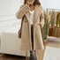 Sweat-shirt à Capuche Manches Longues Régulier Plain Veste Sherpa Caniche Blouson Boucle pour Femmes