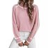 Pulls Décontracté Plain Printemps / Automne Naturel Quotidien Manches Longues Laine/Tricot Régulier Droit pour Femmes