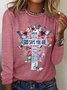 Chemisiers1 Décontracté Printemps / Automne Papillon Quotidien Ample Meilleure vente Manches Longues Col Rond Droit pour Femmes