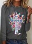 Chemisiers1 Décontracté Printemps / Automne Papillon Quotidien Ample Meilleure vente Manches Longues Col Rond Droit pour Femmes