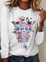 Chemisiers1 Décontracté Printemps / Automne Papillon Quotidien Ample Meilleure vente Manches Longues Col Rond Droit pour Femmes