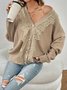 Cardigans Décontracté Plain Hiver Quotidien Manches Longues Laine/Tricot Régulier Épaissi Droit pour Femmes