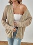 Cardigans Décontracté Plain Hiver Quotidien Manches Longues Laine/Tricot Régulier Épaissi Droit pour Femmes