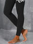 Pantalons De Yoga Femmes Décontracté Toutes Les Saisons Lettres de texte Naturel à Haute Élasticité Quotidien Serré Long Régulier