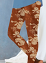 Pantalons De Yoga Femmes Décontracté Floral Toutes Les Saisons Naturel Aucune élasticité Quotidien Serré Jersey Long