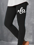 Pantalons De Yoga Femmes Décontracté Toutes Les Saisons Lettres de texte Naturel à Haute Élasticité Quotidien Serré Long Régulier