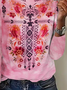 T-shirts Décontracté Motif tie-dye Printemps / Automne Micro-élasticité Quotidien Ample Droit Régulier ré pour Femmes