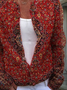 Cardigans Décontracté Printemps / Automne Nationalité/ethnie Polyester Micro-élasticité Quotidien Ample Manches Longues Régulier pour Femmes
